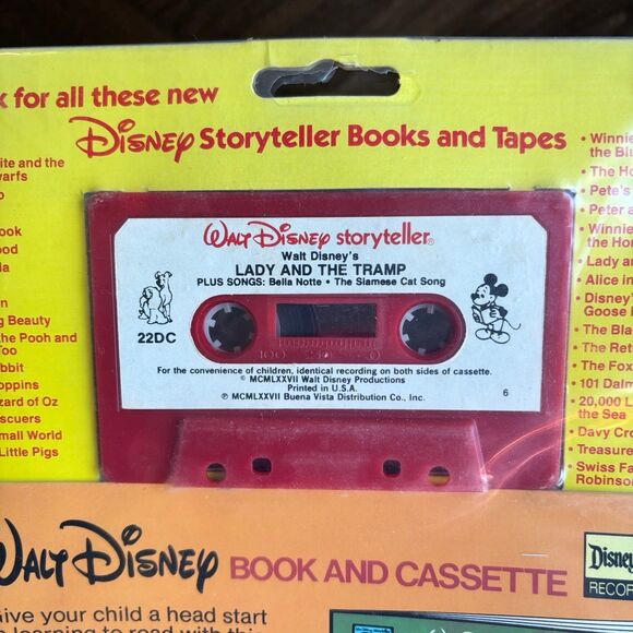 Vintage Disney Lady & The Tramp Read Along Book & Cassette Tape - Picture 3 of 3